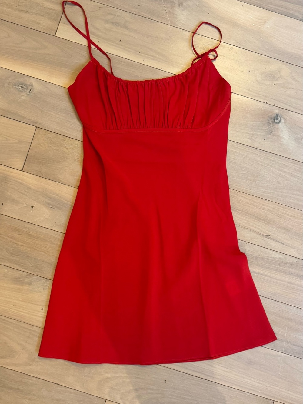 Realisation Par Red Spaghetti-Strap Slip Dress